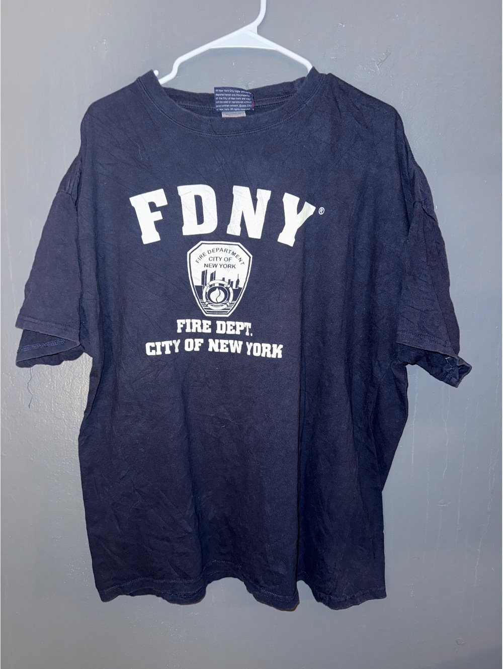 Officially Licensed FDNY Fire Dept. City of New York Navy Blue T-Shirt